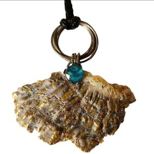 Corded Shell Topaz Accent Necklace
